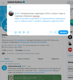 Генеральному секретарю ООН:о статусе стран и структур опекунов галичан